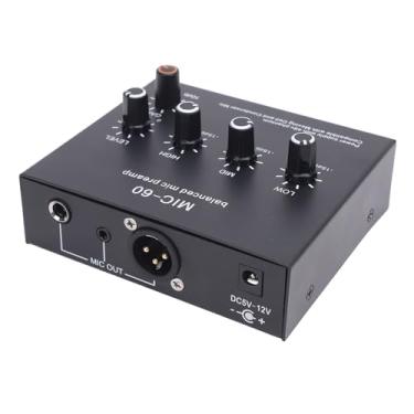 Imagem de aqxreight Amplificador de Microfone Equilibrado, Eleve Seu Som Aos Níveis de Qualidade do Estúdio, Energia de 48V, Entrada de 3 Canais, XLR, 6,35 Mm, Saídas de 3,5 Mm, Baixo Ruído, Ideal