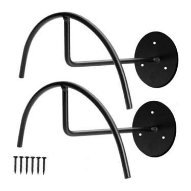 Imagem de FytStycale Cabide para Chapéus de 2 Peças, Suporte para Capacetes, Suporte de Parede para Chapéus de Cowboy, Casacos, Bonés de Beisebol Pretos, Organizador, Supo