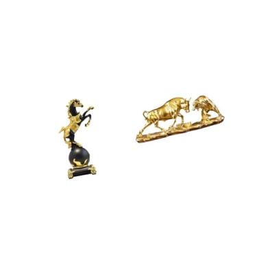 Imagem de Ｂｅｓｇａ Estatueta de Cavalo Touro, Coleção Moderna de Esculturas de Animais Chineses, Ornamento de Mesa para Quarto, Peça Central, Lareira, Sala de Estar, Pre