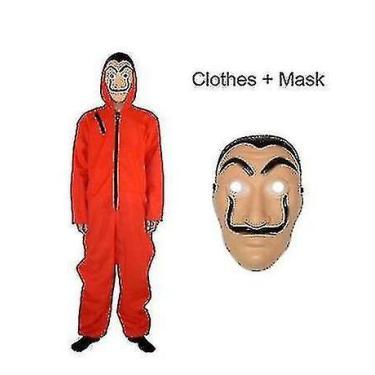 Imagem de Conjuntos de acessórios de fantasia máscara dali traje vermelho para m