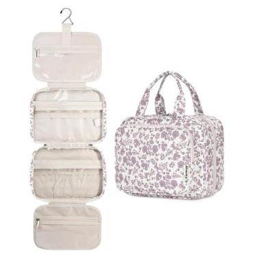 Imagem de Bolsa de higiene Narwey Hanging Floral Travel Little Dusty Pink