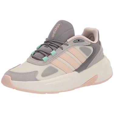 Imagem de adidas Tênis masculino Ozelle, Branco/quartzo maravilho/menta pulsada, 6.5