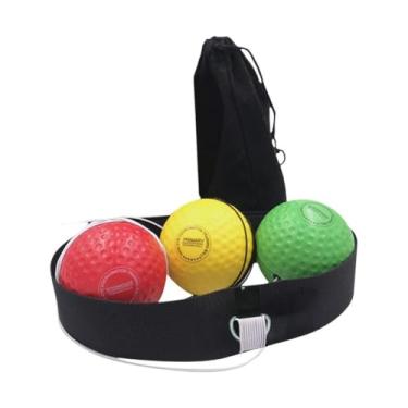 Imagem de YIJU Ball Headband Set Punching Ball Headband Ajustável para Mma Women Men Sports Trainer, 1 faixa de cabeça 3 bola