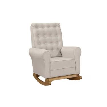 Imagem de Poltrona para Amamentação Paris Linho Ds Home, Linho Bege