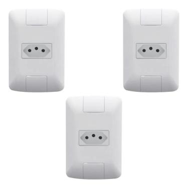 Imagem de Tomadas Simples 20A Tramontina Aria Embutir 20 Amperes 3 Uni