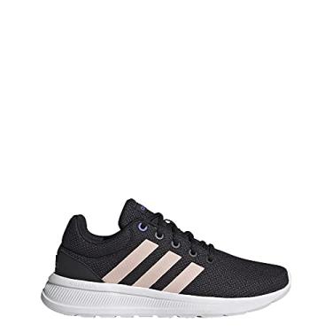 Imagem de adidas Tênis de corrida feminino Lite Racer CLN 2.0, Preto/Rosa vapor/Tinta sônica, 5.5