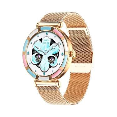 Imagem de Smartwatch Feminino Com Tela HD De 1.27", Monitoramento Dinâmico De Fr