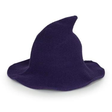 Imagem de Chapéu de bruxa Edoneery com aba larga dobrável 22x35 cm