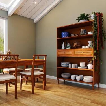 Imagem de Estante Madeira Maciça Colonial 2 Gavetas - Artemobili