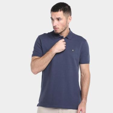 Imagem de Camisa Polo Calvin Klein Premium Masculina, Marinho, GG