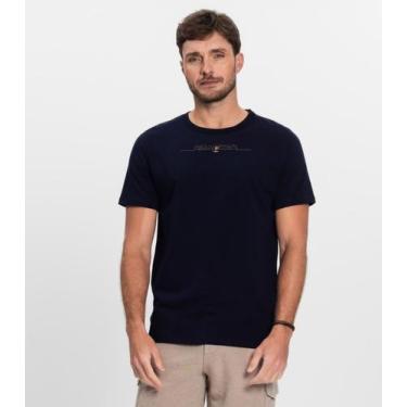 Imagem de Camiseta Plus Size Masculina Meia Malha Diametro Azul, Plus G3, Azul