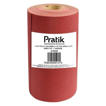 Imagem de Lixa Rolo Pratik A-230 Massa/Madeira Grão 120 225mmx45m