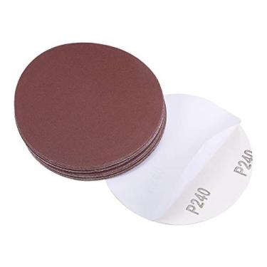 Imagem de Lixeira traseira adesiva de óxido de alumínio e disco de lixamento PSA de 12,7 cm da uxcell 240 grãos 30 peças
