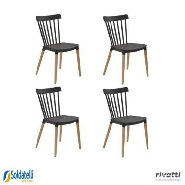 Imagem de KIT 4 Cadeiras Janaína Várias Cores - Rivatti, Preto