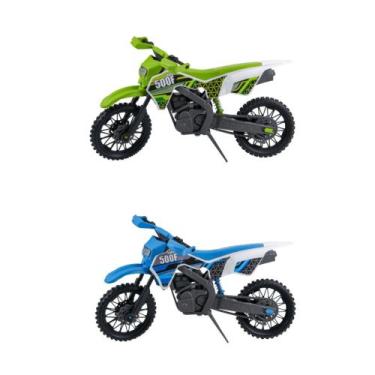 Imagem de Kit 2 Motos de Brinquedo Mega Cross Com Amortecedor e Pezinho de Apoio