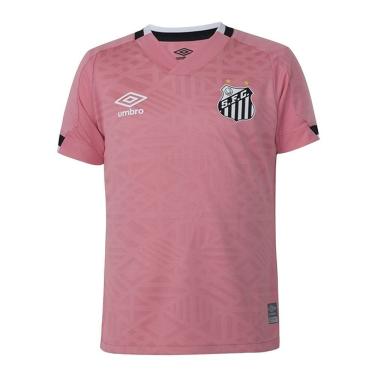 Imagem de Camisa Umbro Santos Outubro Rosa 2022 Infantil