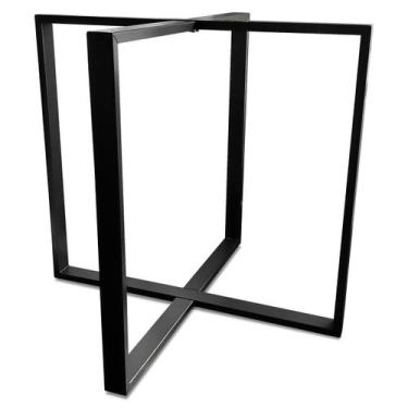 Imagem de Base De Mesa Bolton Em Aço Estilo Industrial Para Tampos de Pedra Vidr