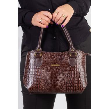 Imagem de Bolsa estruturada de couro croco Monique