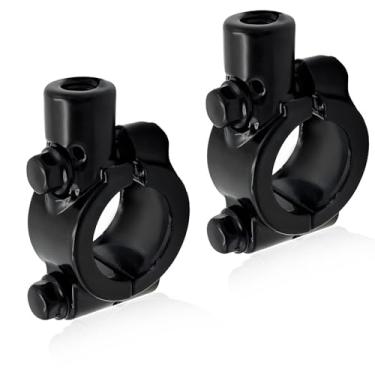 Imagem de MTRPS 2 peças de suporte para espelho de guidão de motocicleta, adaptador de rosca de espelho de 8 mm para guidão de 7/20.3 cm, braçadeira de suporte de espelhos retrovisores de alumínio para