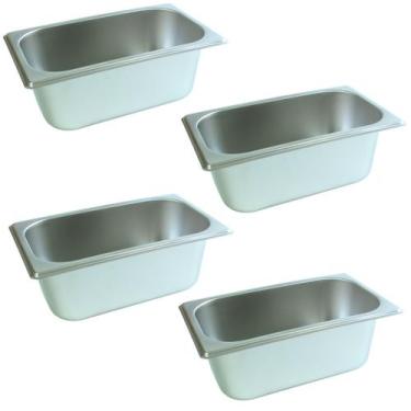 Imagem de 4 Cuba Gastronomica Inox 1/4x150 Gn Buffet Cozinha Restaura. - JMA Ino