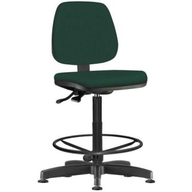 Imagem de Cadeira Caixa Alta Giratória Job L02 Crepe Verde Musgo - LYAM DECOR
