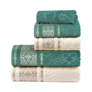 Imagem de Jogo De Banho Essence Algodão 5 Peças Erva Doce - Perola - BIA ENXOVAI