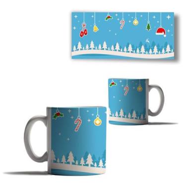 Imagem de Caneca Porcelana Feliz Natal Mensagem Cores Noel Variadas - Enjoy Shop