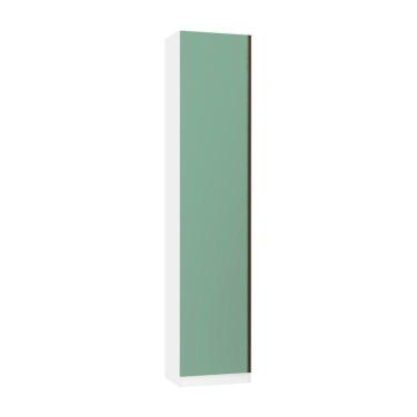 Imagem de Guarda Roupa Sapateira 1 Porta 50cm Branco Com Verde Jade