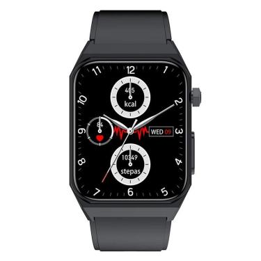 Imagem de Relógio Ecg + Ppg , Sangue, Glicose, Pressão, Oxigênio, Smartwatch, 1,9 Preto
