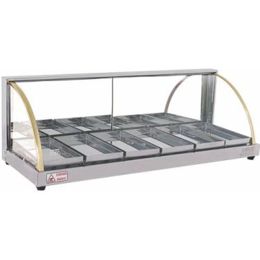 Imagem de Estufa Vitrine 6 Bandejas Inox W6B Titã, 110V, Cinza