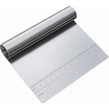 Imagem de Espátula Para Massas Com Regua 15CM Chocolate Legumes Aço Inox Confeiteiro Alisador Bolo