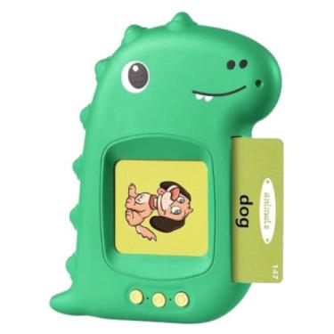 Imagem de Brinquedo Card Infantil Cartão Fala Inglês Português Dino Apraxia Autismo Alfabetização (COR VERDE)