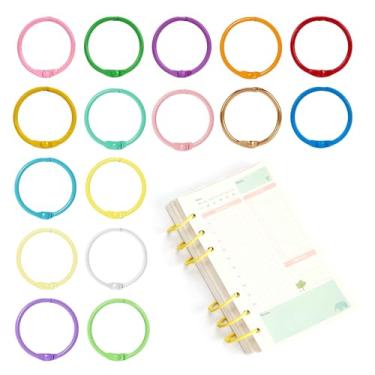 Imagem de 40 anéis de fichário, anéis metálicos de folhas soltas de 3,8 cm para fichas, cadernos, chaveiros e organização, perfeitos para escritório, escola e uso doméstico