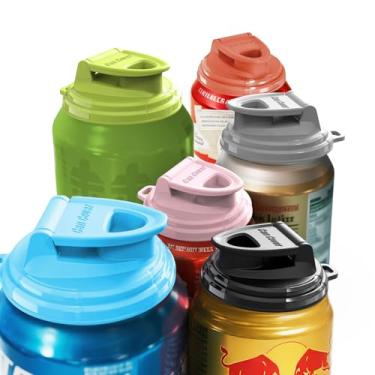 Imagem de Pacote com 6 tampas de lata de refrigerante 2.0 – Capas reutilizáveis sem BPA para refrigerantes, cerveja e bebidas energéticas, ajuste universal 202/206 latas, ajuda a manter as bebidas frescas e