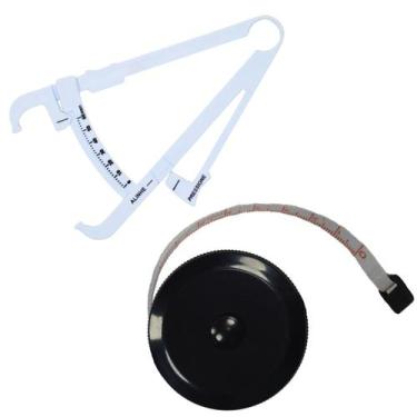 Imagem de Kit Avaliacao Fisica Medir Gordura Corporal Adipometro Fita Metrica Im