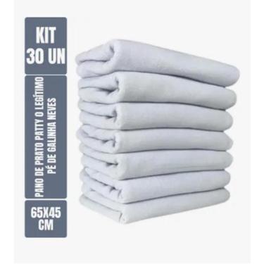 Imagem de Kit com 30 - Pano De Prato Liso - Branco - Neves Patty - Cozinha - Pin