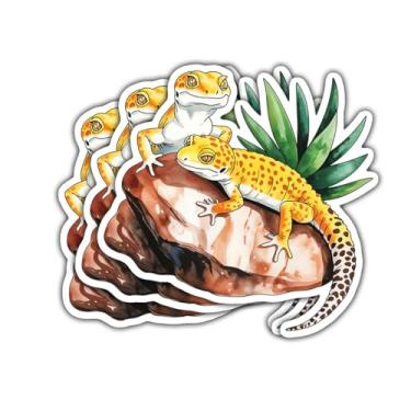 Imagem de 3 peças Life is Better with My Leopard Gecko adesivo, decalque de vinil divertido amante de répteis para adolescentes, adultos, laptop, garrafa de água, carro, scrapbook, caderno, diário, acessórios