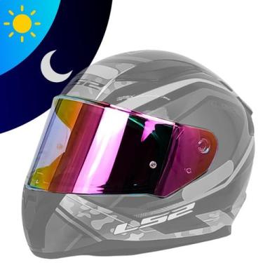 Imagem de Viseira LS2 FF320 FF353 FF800 FF810 Revo Pink Dia e Noite Visor 1