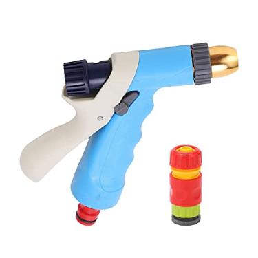 Imagem de Pistola de pulverização de água de alta pressão Cabeça de cobre Bico ajustável para serviço pesado para irrigação de jardim e lavagem de carro com design de fivela que economiza