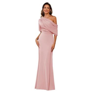 Imagem de Vestido Mãe da Noiva BITALY Dusty Pink Satin 16W