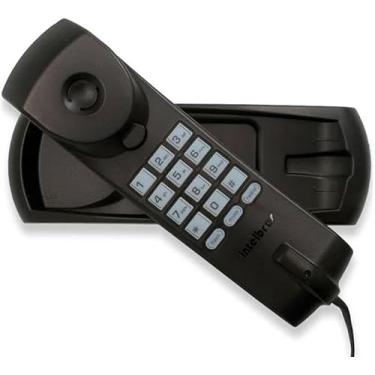 Imagem de Telefone com Fio TC 20, Preto, Teclado Luminoso, Base para Mesa ou Parede, Cabo Longo, 21,5 x 7 x 5,4 cm
