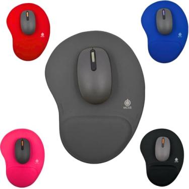 Imagem de Mcsb Mousepad Ergonomico Com Apoio De Punho Descanso Conforto Espuma Macio Home Office Escritório Antiderrapante Base Gamer (Cinza)