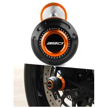 Imagem de GOXMOTO Motocicleta Eixo Dianteiro Garfo Roda Proteção contra Queda CNC Compatível com 390 SMC R / 390 Adventure / 390 Adventure X 2025 390 Adv 390adv Acessórios (Laranja)