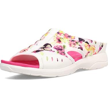 Imagem de Easy Spirit Sandálias rasteiras femininas, Branco brilhante, 10.5