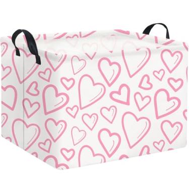 Imagem de TIBAOLOVER Cesta Retangular De Dia Dos Namorados, Cesta De Coração Para Dia Dos Namorados, Cesta Para Crianças E Bebês, Cesta De Presente De Dia Dos Namorados, Organizador De Brinquedos Fofos, Prate