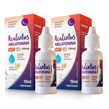 Imagem de Kit 02 Acalentus Melatonina + Camomila Maxinutri Gotas 15ml