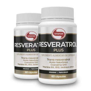 Imagem de Kit 2 Resveratrol Plus Vitafor 60 Cápsulas