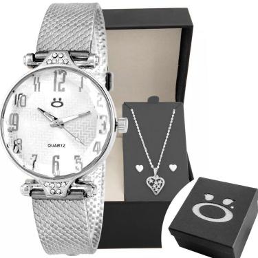 Imagem de Relogio Aço Feminino Prata Qualidade Premium Inoxidável Presente Social Ponteiro Casual Original