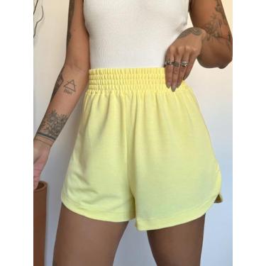 Imagem de Short Moletinho Maisa Nude - Catarina Velásquez, Amarelo manteiga, g