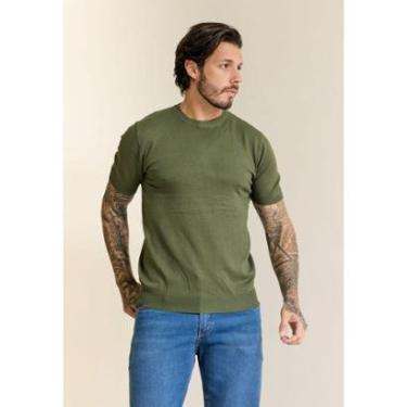 Imagem de Camiseta Tricot Masculina Color Gola Careca Dialogo-Masculino
